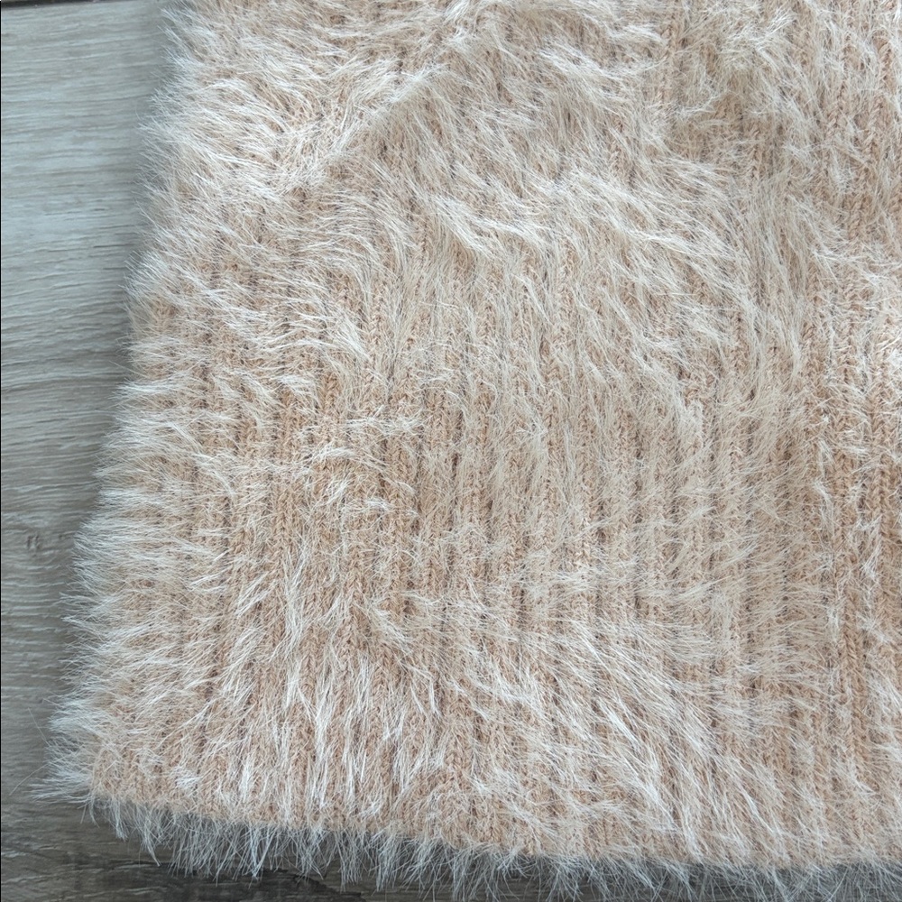 Industry Republic Clothing Cozy Faux Fur Fuzzy Knit Button Front Ribbed Cardigan - Picture 6 of 11